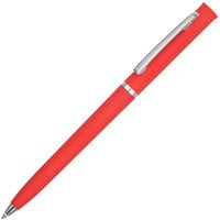 Ручка шариковая красная из пластика Navi soft-touch