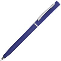 Ручка пластиковая темно-синяя из пластика шариковая Navi soft-touch