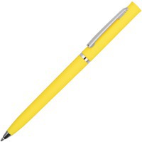Ручка пластиковая желтая из пластика шариковая Navi soft-touch