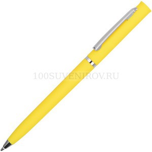 Фото Пластиковая ручка желтая из пластика шариковая Navi soft-touch