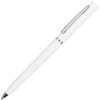 Ручка пластиковая белая из пластика шариковая Navi soft-touch