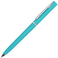 Ручка шариковая голубая из пластика Navi soft-touch