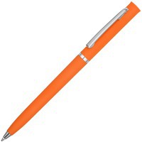 Ручка шариковая оранжевая из пластика Navi soft-touch