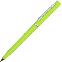 Ручка пластиковая зеленая из пластика шариковая Navi soft-touch