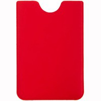 Красный чехол для карточки DORSET из искусственной кожи, зеленый, 6,2х9,1 см. Бесцветное тиснение, полноцветная уф-печать. 