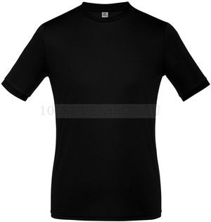 Фото Черная футболка из полиэстера унисекс SCAMPER, размер XS