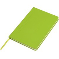 Блокнот А5 Magnet soft-touch с магнитным держателем для ручки, зеленое яблоко