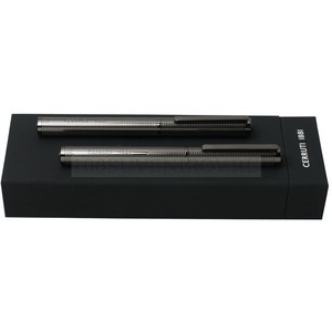 Фото Подарочный набор Wilcox: ручка перьевая, ручка роллер «Cerruti 1881» (графит)