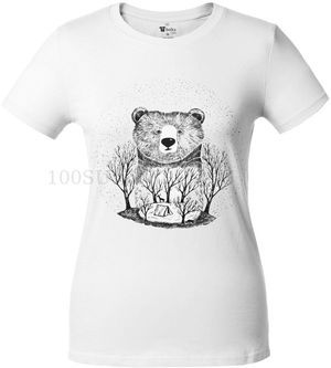 Фото Женская футболка белая BEAR, размер XL