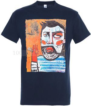 Фото Качественная футболка "У МАТРОСОВ НЕТ ВОПРОСОВ", кобальт темно-синяя, размер S