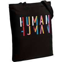Холщовая сумка Human, черная и холщовый мешок
