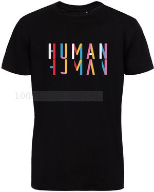 Фото Черная футболка HUMAN, размер S