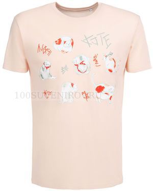 Фото Мужская футболка розовая "КОТЭ", размер XL