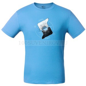 Фото Голубая футболка "ПОЛЯРНЫЕ МЕДВЕДИ", размер S