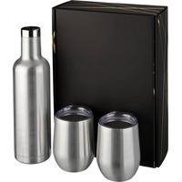 Фотография Фирменный подарочный набор Pinto и Corzo: термобутылка и две термокружки из нержавеющей стали, 750 мл., 2х350 мл., 22,5 x 33,5 x 9,5 см