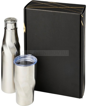 Фото Подарочный набор Hugo: бутылка для воды, термокружка «Avenue» (серебристый)