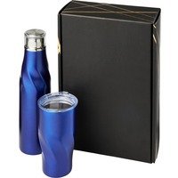 Подарочный набор Hugo: бутылка для воды, термокружка, синий
