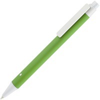 Фото Ручка шариковая Button Up, зеленая с белым