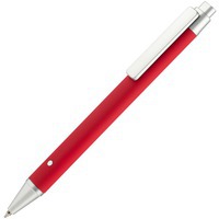Ручка шариковая красная с серебристым из металла BUTTON Up