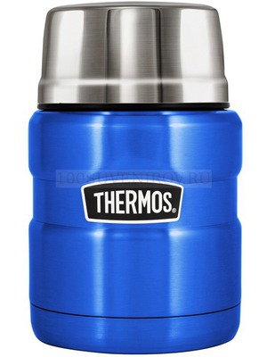 Фото Термос из нержавеющей стали THERMOS SK3000-BL Food Jar с ложкой, 0,470 мл. (синий)