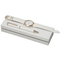 Изысканный подарочный набор Bagatelle для женщины: часы наручные, ручка шариковая в фирменной упаковке