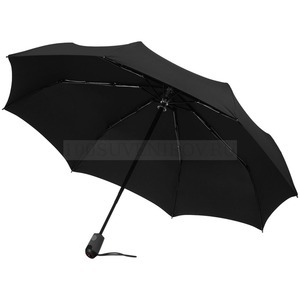 Фото Складной зонт черный из пластика E.200, VER. 2