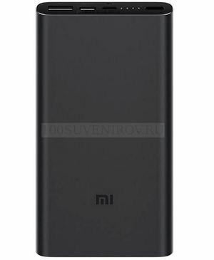 Фото Внешний аккумулятор черный из металла Xiaomi Mi Power Bank 3 10000 мАч