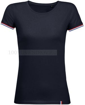 Фото Женская футболка темно-синяя с ярко-синим RAINBOW WOMEN, размер S
