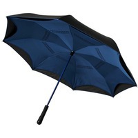 Зонт-трость Yoon с обратным сложением, темно-синий/черный