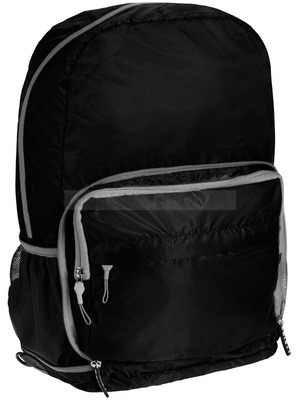 Фото Складной рюкзак черный из полиэстера TORREN