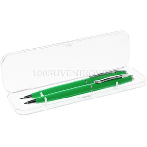 Фото Зеленый набор из металла PHRASE: ручка и карандаш