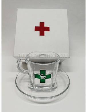 Фото Чайная пара подарочная  Аптечная фиерия (прозрачный, зеленый)