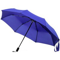 Радужный зонт-сумка складной Stash, синий