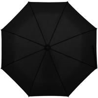Зонт складной Clevis с ручкой-карабином, черный