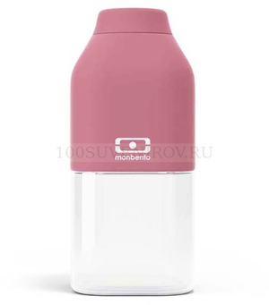 Фото Бутылка спортивная MB Positive, 330 мл «Monbento» (темно-розовый (blush), прозрачный)