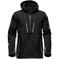 Изображение Куртка софтшелл мужская Patrol, черная с серым M в каталоге Стормтех