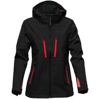 Картинка Куртка софтшелл женская Patrol, черная с красным XS в каталоге Stormtech