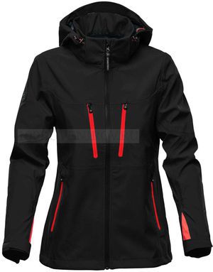 Фото Куртка софтшелл женская Patrol, черная с красным XS «Stormtech»