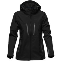 Фотка Куртка софтшелл женская Patrol, черная с серым XS, дорогой бренд Stormtech