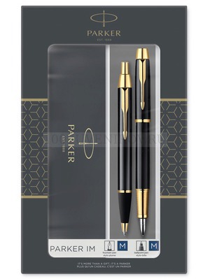 Фото Набор Parker IM Core Black GT: ручка шариковая, ручка перьевая (черный, золотистый)