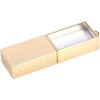USB 2.0- флешка на 4 Гб кристалл в металле, золотистый