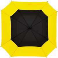 Картинка Квадратный зонт-трость Octagon, черный с желтым