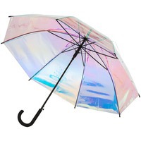 Изображение Красивый полупрозрачный перламутровый зонт-трость Glare Flare