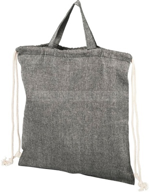 Фото Сумка-рюкзак Pheebs из переработанного хлопка, 150 г/м? (черный)
