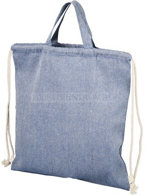 Фото Сумка-рюкзак Pheebs из переработанного хлопка, 150 г/м? (синий)