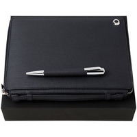 Картинка Набор Hugo Boss: папка c блокнотом А4 и ручка, темно-синий