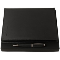 Набор Hugo Boss: папка с аккумулятором 8000 мАч и ручка, черный и самый лучший подарок