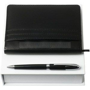 Фото Набор Club: блокнот А6 и ручка, черный «Nina Ricci»