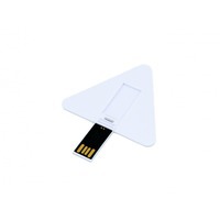 Треугольная флешка USB 2.0 в виде пластиковой карточки под нанесение логотипа, 64GB, 6,3 х 5,5 х 0,3 см
