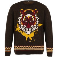 Картинка Джемпер Totem Tiger, коричневый S, дорогой бренд teplo
